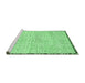 Sideview of Machine Washable Abstract Emerald Green Modern Area Rugs, wshabs3404emgrn