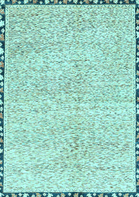 Abstract Light Blue Modern Rug, abs3404lblu