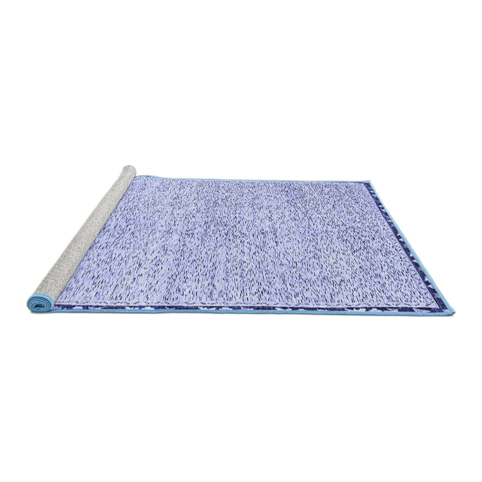 Sideview of Machine Washable Abstract Blue Modern Rug, wshabs3404blu