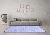 Machine Washable Abstract Blue Modern Rug, wshabs3404blu