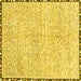 Square Machine Washable Abstract Yellow Modern Rug, wshabs3404yw