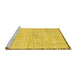 Sideview of Machine Washable Abstract Yellow Modern Rug, wshabs3404yw