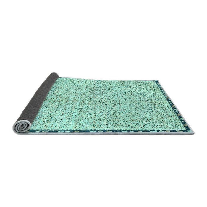 Sideview of Abstract Light Blue Modern Rug, abs3404lblu