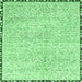 Square Abstract Emerald Green Modern Rug, abs3404emgrn