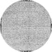 Round Abstract Gray Modern Rug, abs3404gry