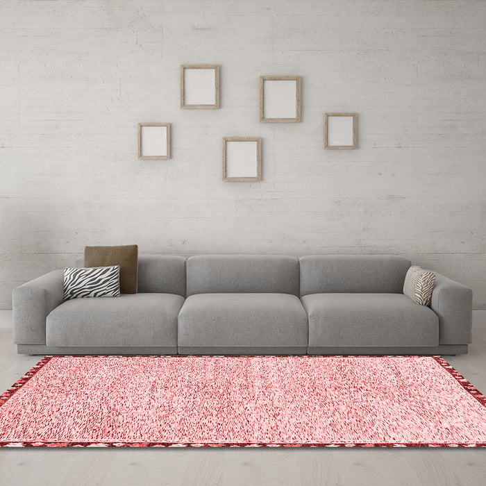 Modern Red Washable Rugs