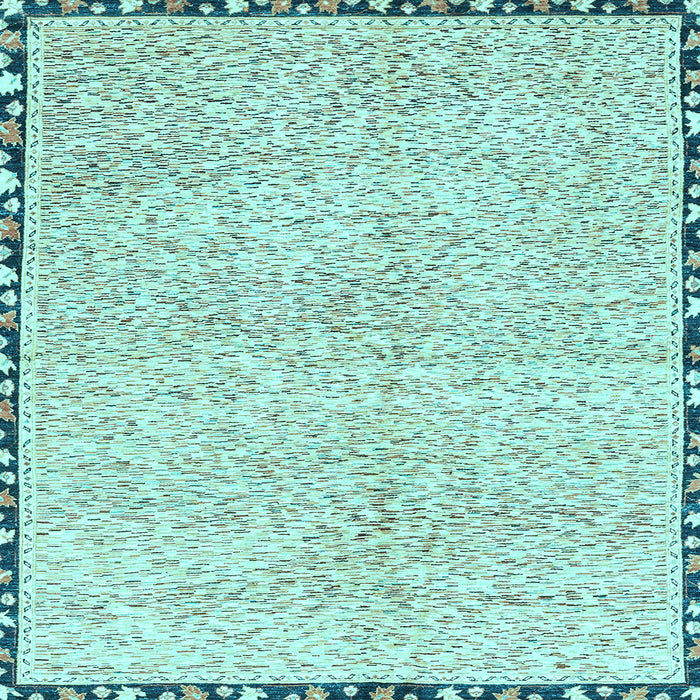 Square Abstract Light Blue Modern Rug, abs3404lblu