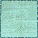 Square Abstract Light Blue Modern Rug, abs3404lblu