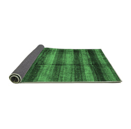 Sideview of Abstract Emerald Green Modern Rug, abs3405emgrn