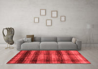 Machine Washable Abstract Red Modern Rug, wshabs3405red