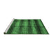 Sideview of Machine Washable Abstract Emerald Green Modern Area Rugs, wshabs3405emgrn