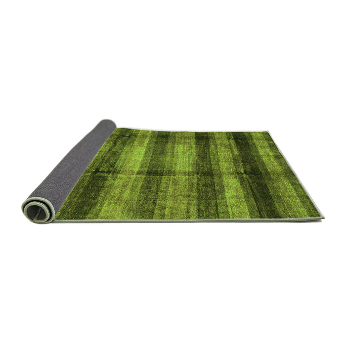 Sideview of Abstract Green Modern Rug, abs3405grn
