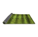 Sideview of Abstract Green Modern Rug, abs3405grn