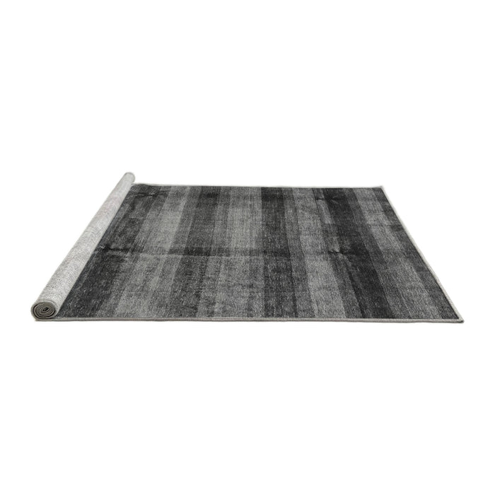 Sideview of Machine Washable Abstract Gray Modern Rug, wshabs3405gry