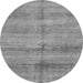 Round Abstract Gray Modern Rug, abs3406gry