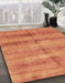 Abstract Orange Red Modern Rug in Family Room, abs3406