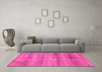 Machine Washable Abstract Pink Modern Rug, wshabs3406pnk