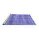 Sideview of Machine Washable Abstract Blue Modern Rug, wshabs3406blu