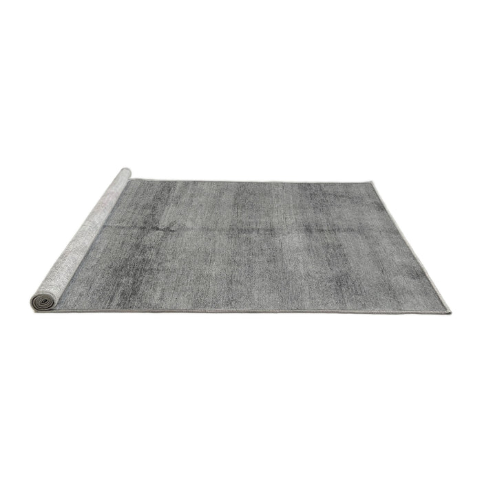 Sideview of Machine Washable Abstract Gray Modern Rug, wshabs3406gry