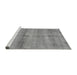 Sideview of Machine Washable Abstract Gray Modern Rug, wshabs3406gry