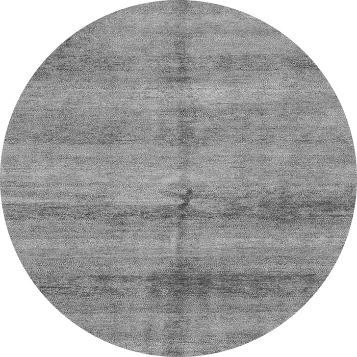 Round Machine Washable Abstract Gray Modern Rug, wshabs3406gry