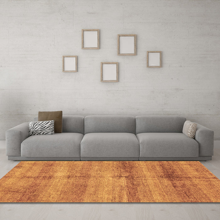 Machine Washable Abstract Brown Modern Rug in a Living Room,, wshabs3406brn