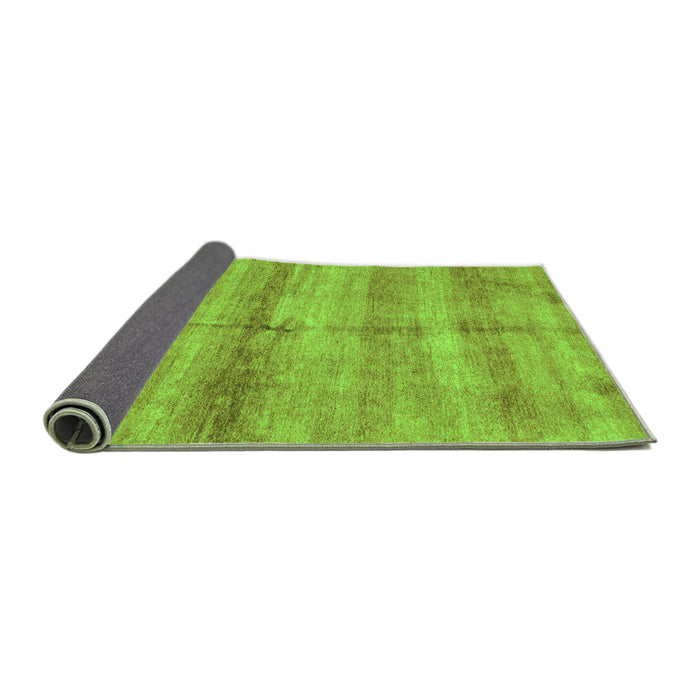 Sideview of Abstract Green Modern Rug, abs3406grn