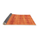 Sideview of Abstract Orange Modern Rug, abs3406org