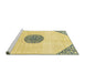 Sideview of Machine Washable Abstract Yellow Rug, wshabs3407