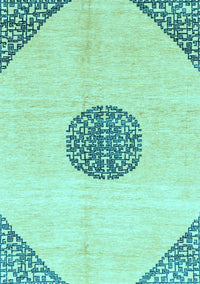 Abstract Light Blue Modern Rug, abs3407lblu