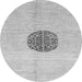 Round Machine Washable Abstract Gray Modern Rug, wshabs3407gry