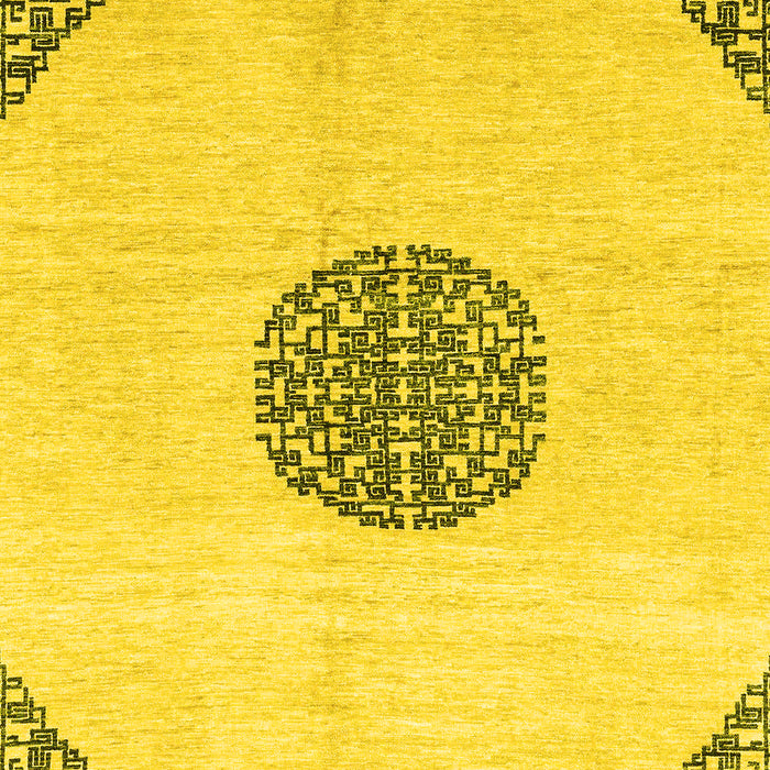 Machine Washable Abstract Yellow Modern Rug, wshabs3407yw