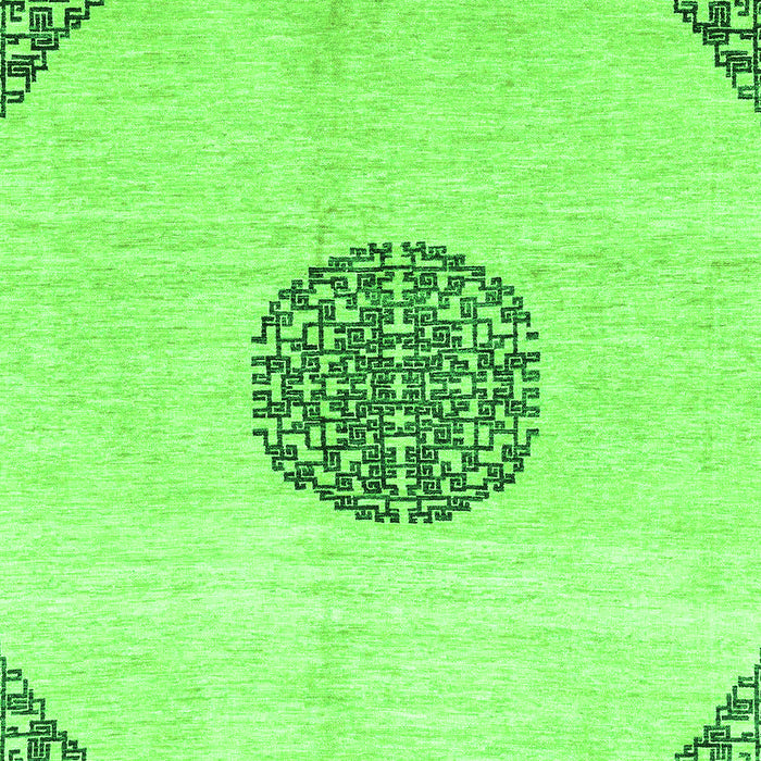 Machine Washable Abstract Green Modern Area Rugs, wshabs3407grn