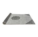 Sideview of Abstract Gray Modern Rug, abs3407gry