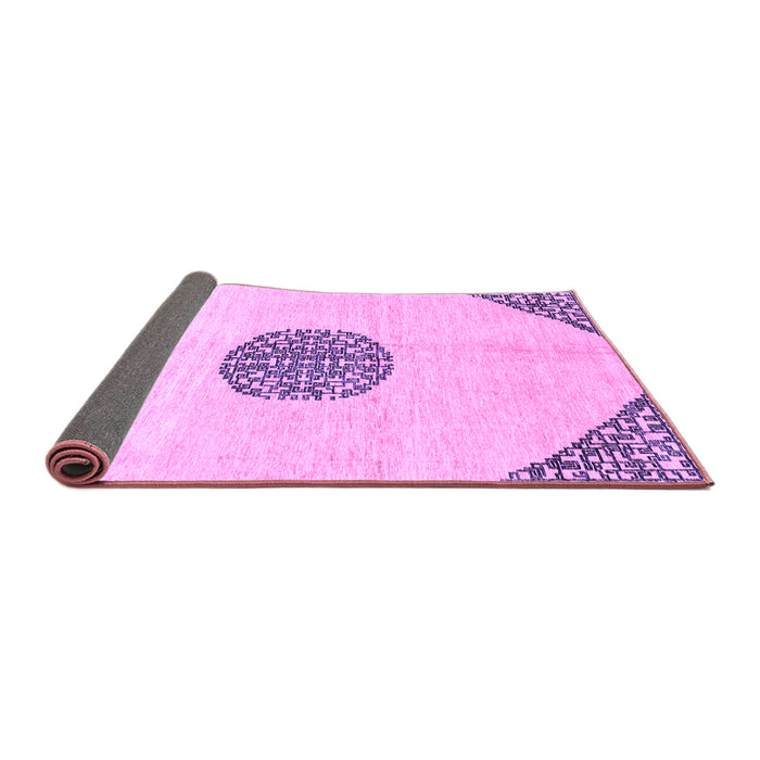 Sideview of Abstract Purple Modern Rug, abs3407pur