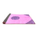 Sideview of Abstract Purple Modern Rug, abs3407pur