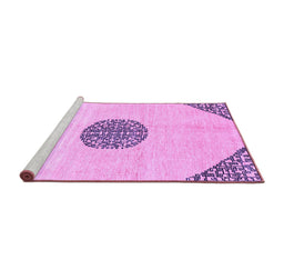 Sideview of Machine Washable Abstract Purple Modern Area Rugs, wshabs3407pur