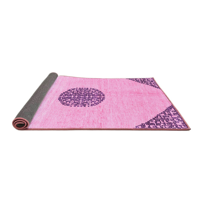 Sideview of Abstract Pink Modern Rug, abs3407pnk