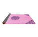 Sideview of Abstract Pink Modern Rug, abs3407pnk