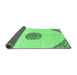 Sideview of Abstract Emerald Green Modern Rug, abs3407emgrn