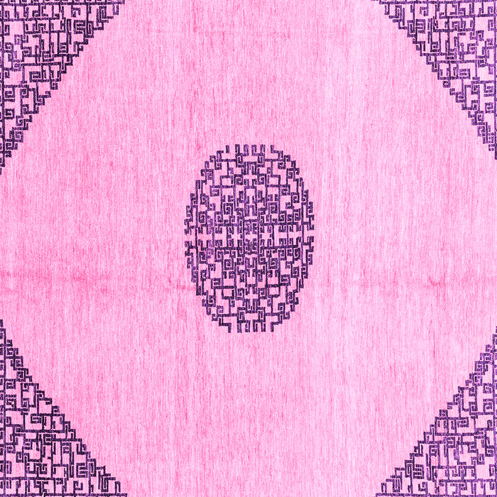 Square Machine Washable Abstract Pink Modern Rug, wshabs3407pnk