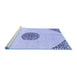 Sideview of Machine Washable Abstract Blue Modern Rug, wshabs3407blu