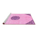 Sideview of Machine Washable Abstract Pink Modern Rug, wshabs3407pnk