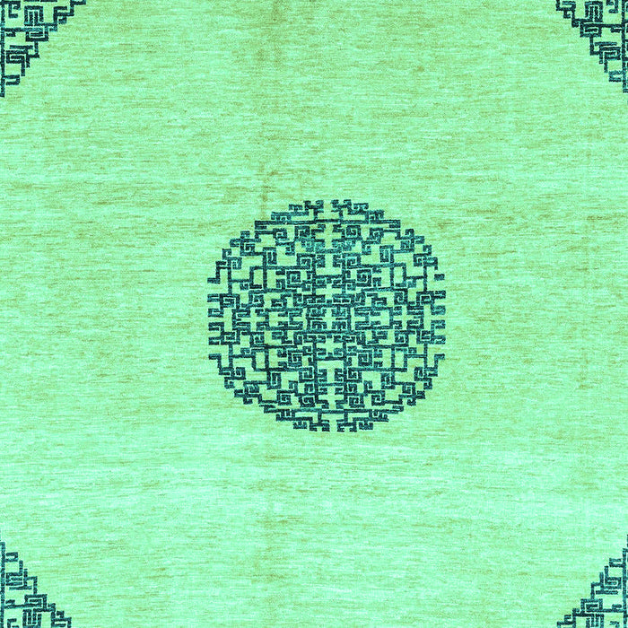 Machine Washable Abstract Turquoise Modern Area Rugs, wshabs3407turq