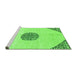 Sideview of Machine Washable Abstract Green Modern Area Rugs, wshabs3407grn