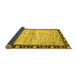 Sideview of Abstract Yellow Modern Rug, abs3408yw