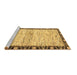 Sideview of Machine Washable Abstract Brown Modern Rug, wshabs3408brn