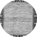 Round Machine Washable Abstract Gray Modern Rug, wshabs3408gry