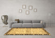 Machine Washable Abstract Brown Modern Rug in a Living Room,, wshabs3408brn