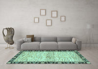 Machine Washable Abstract Light Blue Modern Rug, wshabs3408lblu